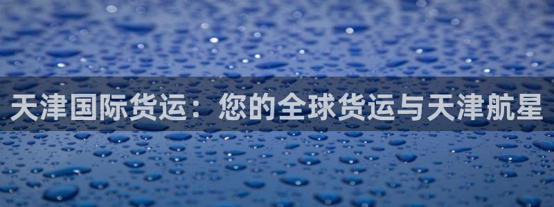尊龙凯时登陆入口：天津国际货运：您的全球货运与天津航星