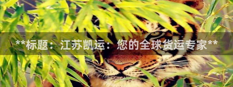 旧版尊龙人生就是博下载：**标题：江苏凯运：您的全球货运