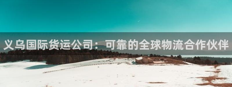 尊龙体育电竞官网：义乌国际货运公司：可靠的全球物流合作伙