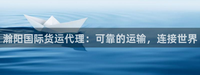 尊龙人生就是博管网：瀚阳国际货运代理：可靠的运输，连接世
