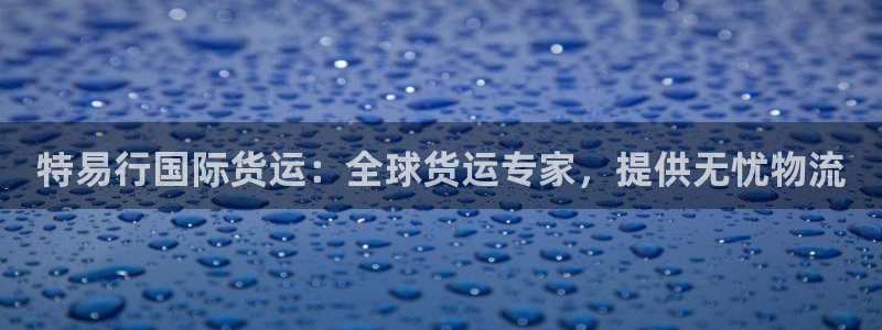 尊龙 下载：特易行国际货运：全球货运专家，提供无忧物流
